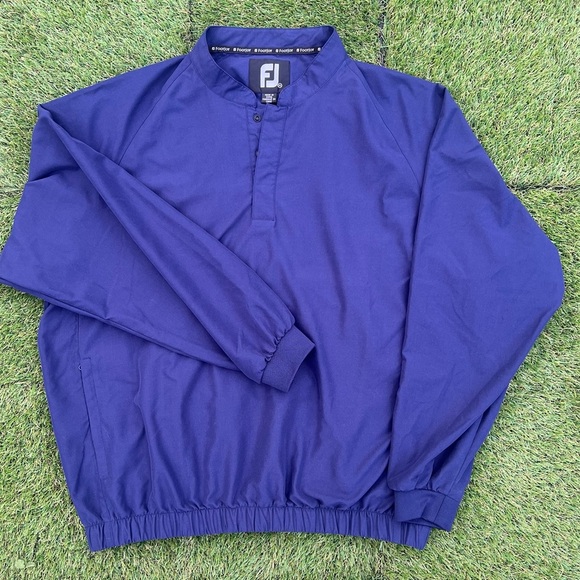 FootJoy Golf Men's Pullover Jacket/Windbreaker, Navy Blue, Size XL - Picture 1 of 8
